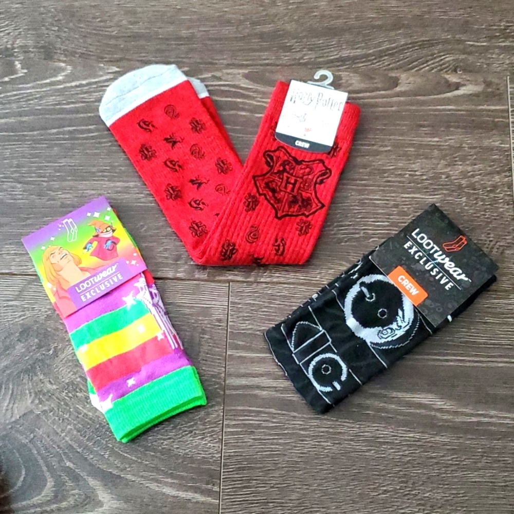 3 pairs of Socks - Harry Potter - Edward Scissor Hands - Masters Of the Universe